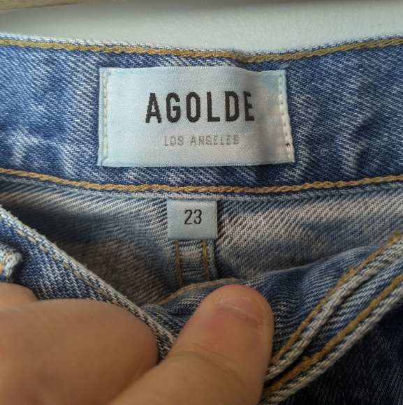 AGOLDE - 90's Mid Rise Loose Fit in Fall Out Jeans Size 23 100% Cotton - Picture 6 of 16